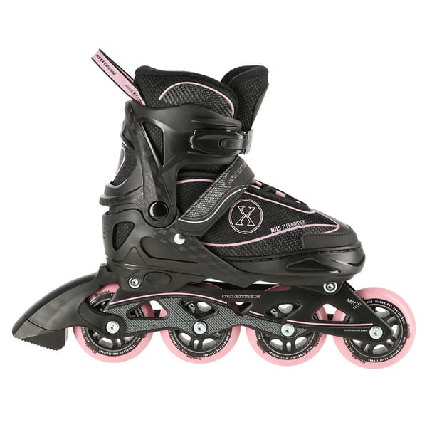 In-line skøjter, sort-pink, størrelse M (35-38)