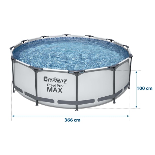 Ramme havepool 366 x 100 cm 10in1 Bestway 56418