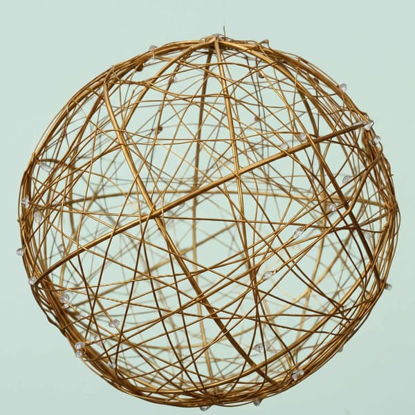 30 cm guldfärgad LED-dekorkula – varmvit ljuskula