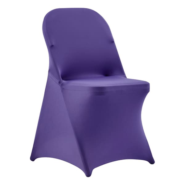 Stretchstolbetræk, lilla, 50-pak polyester spandex