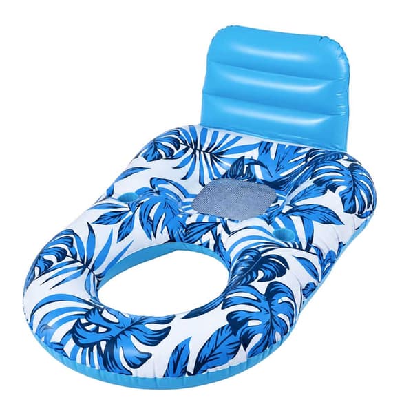 Oppustelig poolstol med ryglæn