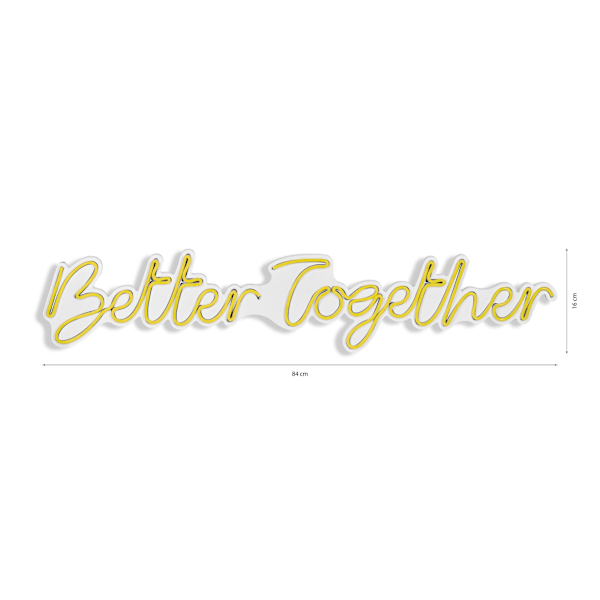 Dekorativ Plast Led Belysning Better Together - Gul