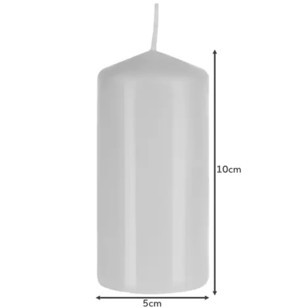 Ljuscylinder vit - set om 8 st.