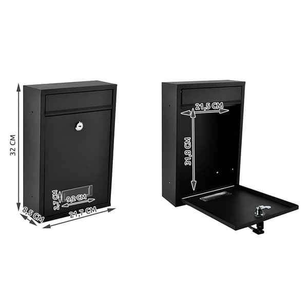 Postkasse S6237 - sort