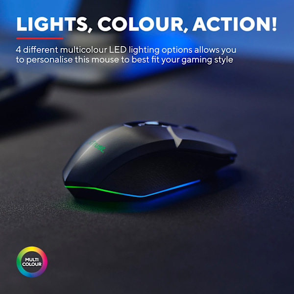 GXT 110 Felox Illuminated Wireless Gaming mus Sort