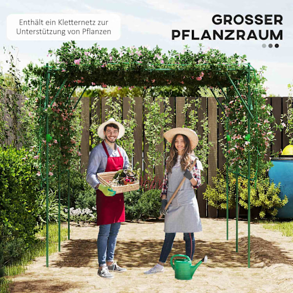Trellis lavet af rustfrit stål espalier med trekantet støttedesign 223x223x223 cm rosenbue til klatreplanter haveespalier til stueplanter plante espal