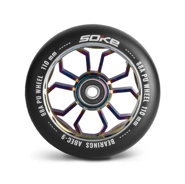 Regnbuefarvede hjul til scooter 110 mm, 2-pak