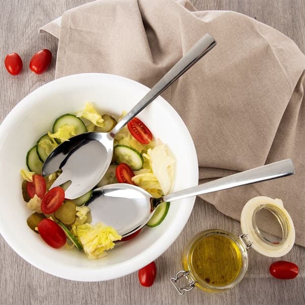 Rustfri saltske til salat, sølv, tåler opvaskemaskine