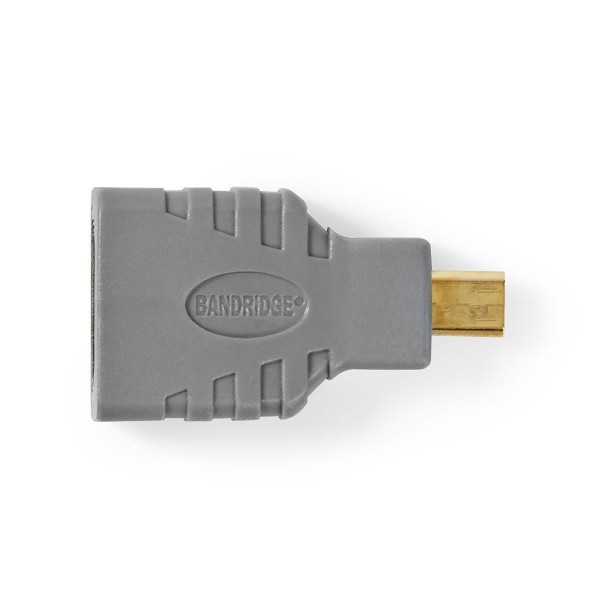 HDMI-adapter HDMI mikro-kontakt - HDMI hona grå