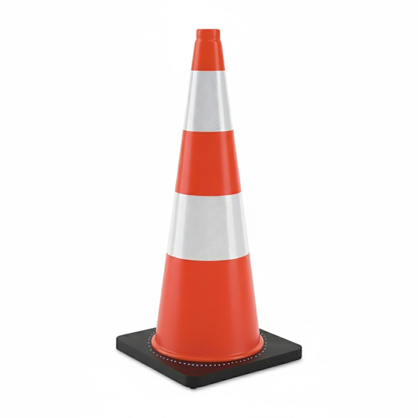 Liikennekartio 75 cm – Kestävä, heijastinraidat