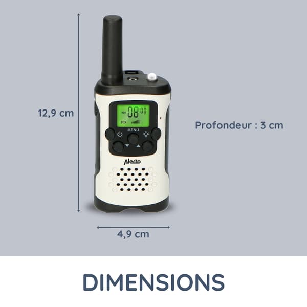 Walkie-talkie-set med lång räckvidd, 2-pack, 7 km räckvidd, 8 kanaler