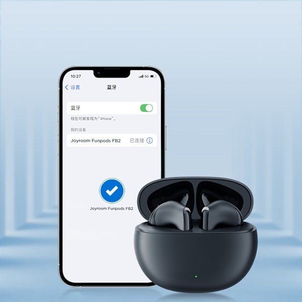 Funpods JR-FB2 trådlösa in-ear-hörlurar, svarta