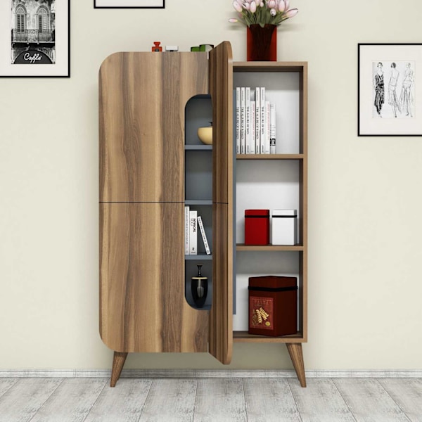Multi Purpose Cabinet Mine - Valnöt, Blå