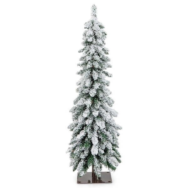 120 cm hög konstgjord julgran med 225 PVC-grenspetsar 100 LED-lampor