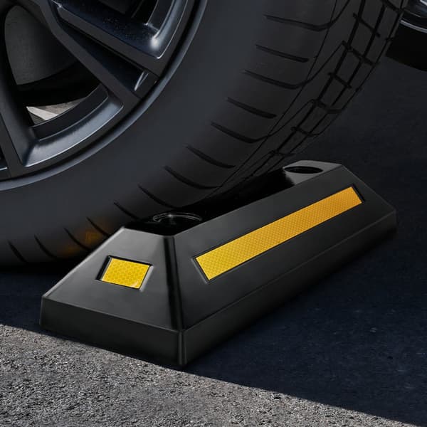 Parkeringsstopp i gummi, 2-pack, 548 mm reflekterande