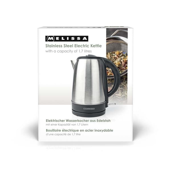 Elkedel, 1,7L, 2200W, rustfrit stål, 360° base