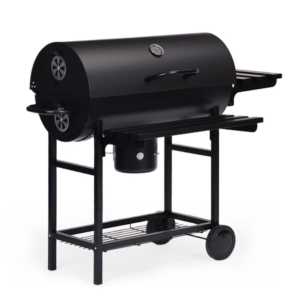 Kulgrill til haven med termometer og askeopsamler
