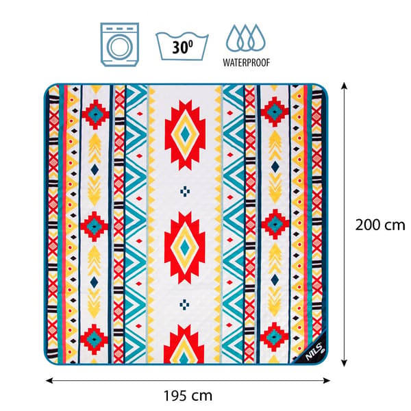 Aztec Picknickfilt, 195x200 cm, Vattentät
