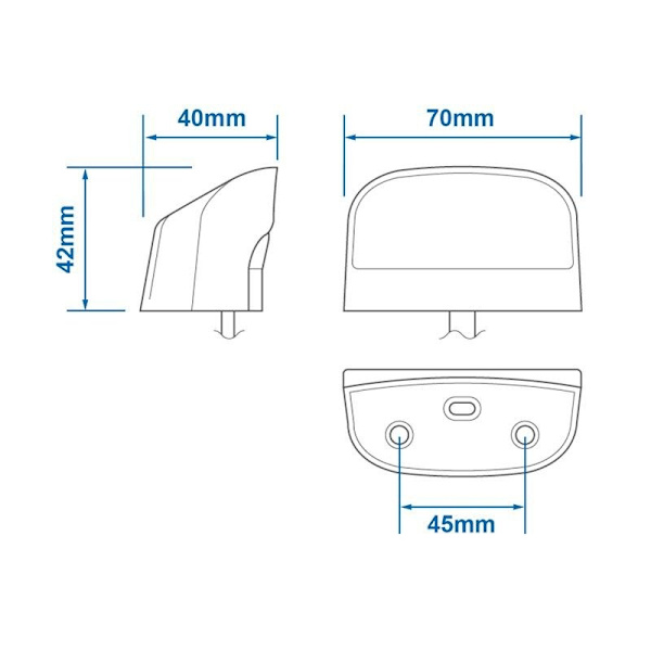 Rekisterikilven valaisin 12/24V 70x42mm LED 2P. hintaan 343871/72