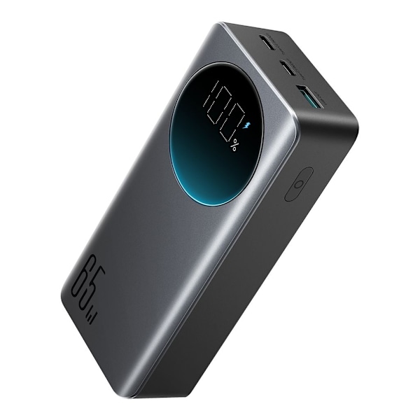 SiGN 65W 30000mAh Hurtigopladning Powerbank LED-skærm PD QC til telefon og bærbar - sort