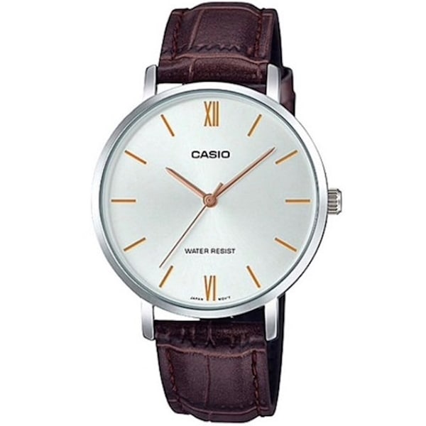 CASIO COLLECTION Mod. MINIMAL, LEATHER - SILVER