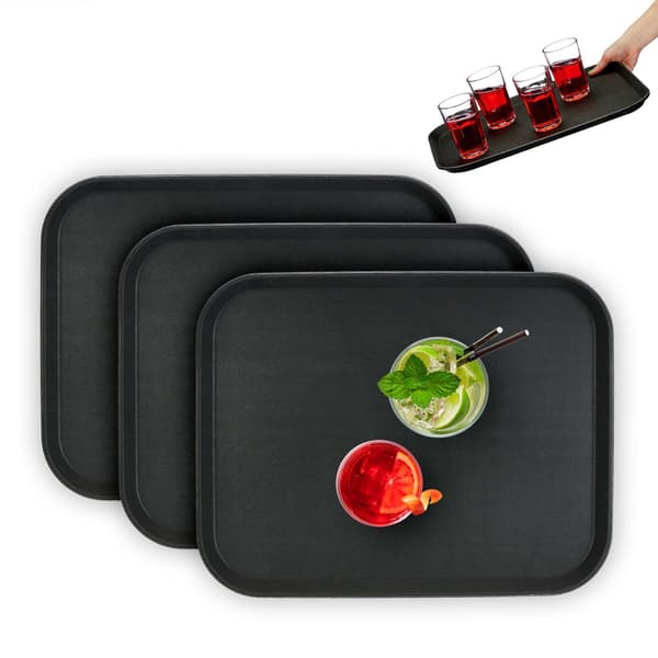 set med 3 serveringsbrickor 46 x 35 cm