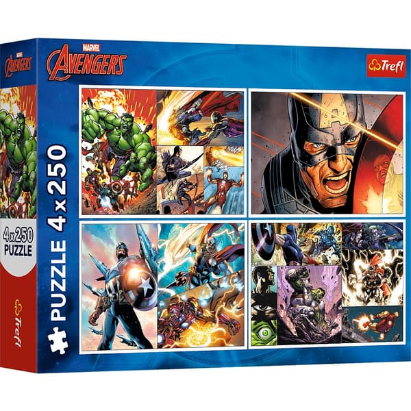 Avengers Pusselset, 4x250 bitar