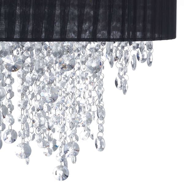 Loftslampe organza krystal sort