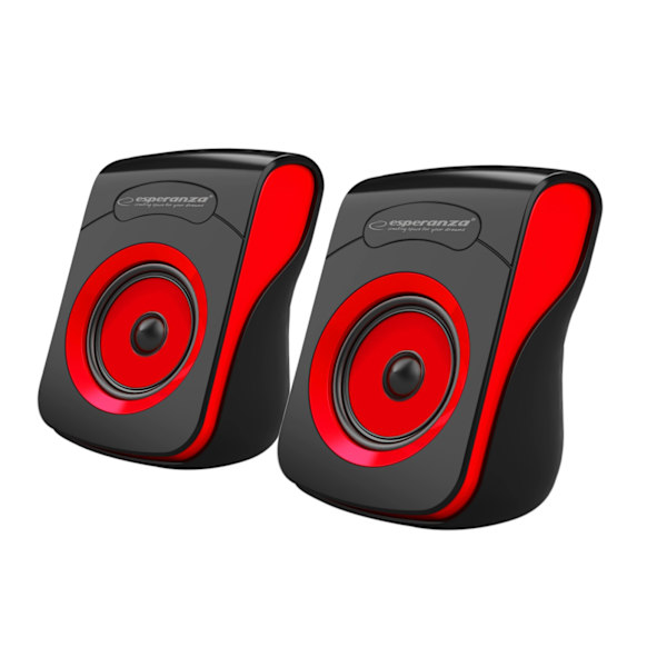 Esperanza Usb Stereohögtalare 2.0 Flamenco Svart/Röd