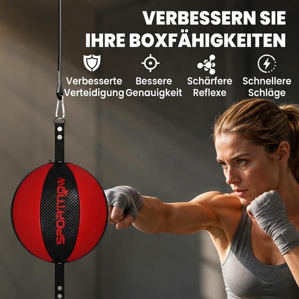 Dubbelsidigt speedballset med justerbart elastiskt snöre