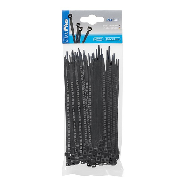 Nippusiteet 150x3,5mm 100 kpl musta