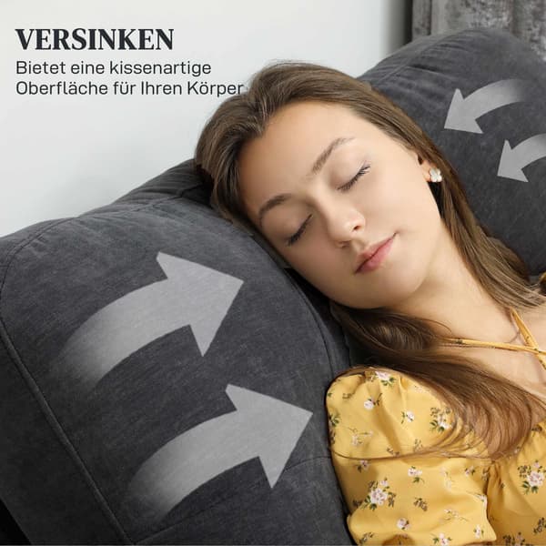 Fåtölj med 8-punktsmassage, justerbart fotstöd, grå