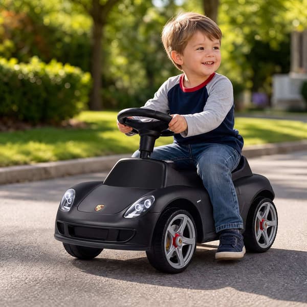 Børnebil med horn og lyd, Porsche-licenseret