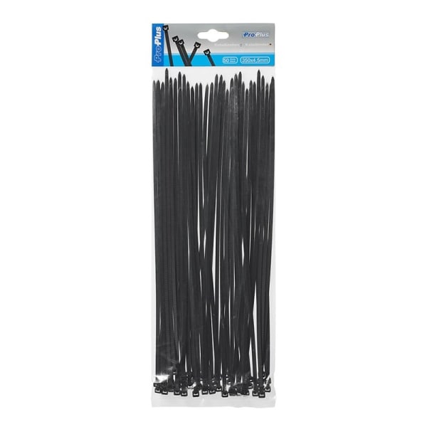 Kabelbindere 350x4,5mm 50 stk sort