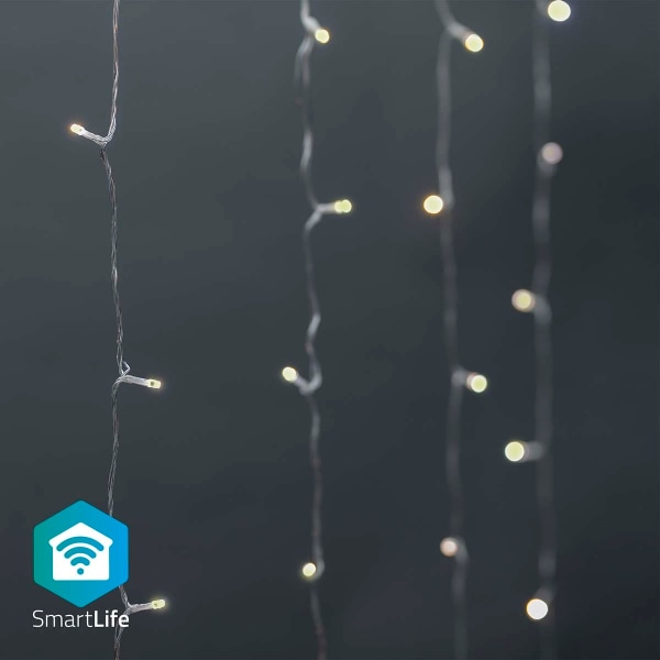 SmartLife jluelys | Gardin | Wi-Fi | Varm Hvid | 200 LED's | 3.00 m | Android™ / IOS