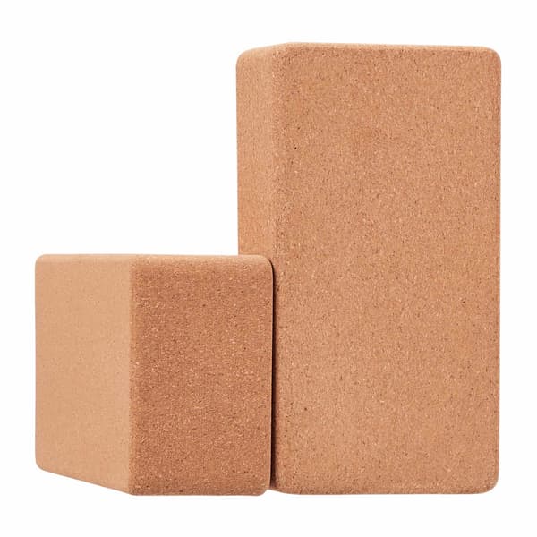 Yogablock i kork, set om 2