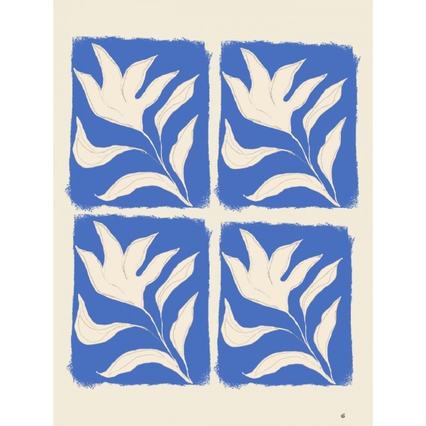 Dove Blue Floral - 30x40 cm
