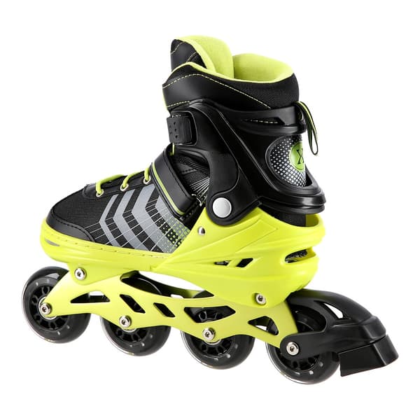 4-i-1 sort-grøn inline & skøjter, størrelse S (29-33)