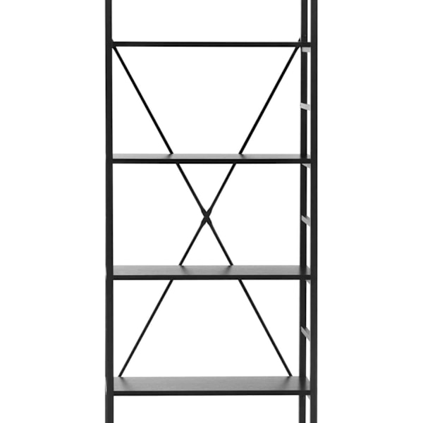 Loftreol med stålramme 28 x 60 x 182 cm sort