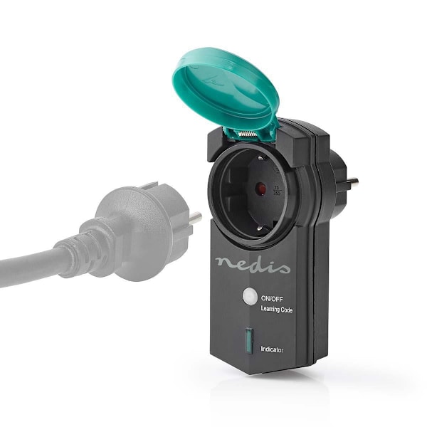 RF Plug | Mesh / 433 MHz | IP44 | 3680 W | Jordad kontakt / Typ F (CEE 7/7) | -20 - 50 °C | Grön / Svart