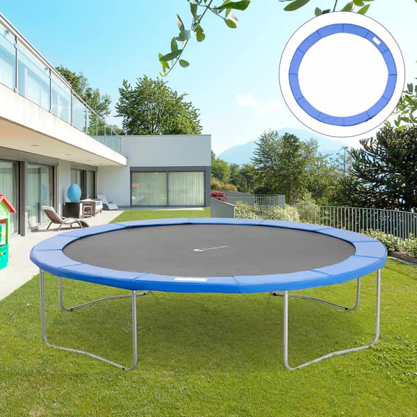 Trampolin Kantskydd Skyddsnät 8Ft 10Ft 12Ft 15Ft Kantskydd: Ø366 Cm-Blå (Studsmatta Ingår Ej)