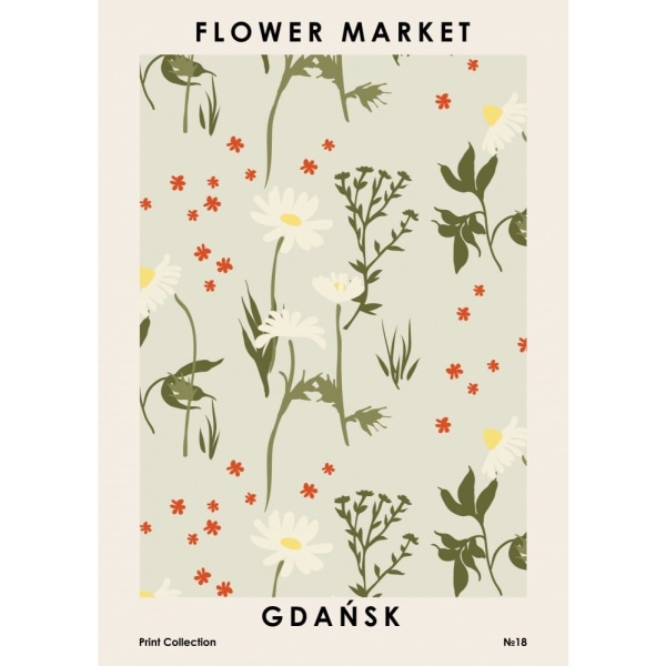 Flower Market Gdańsk - 70x100 cm