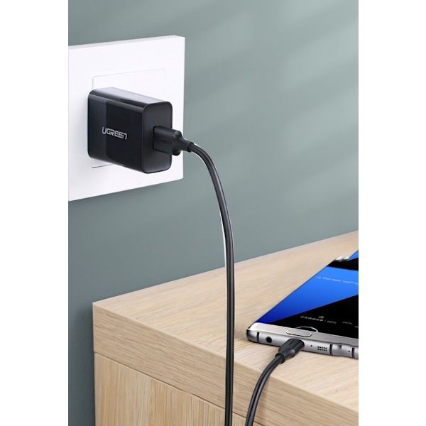 USB 3.0 - USB-C kabel 3A 1m svart