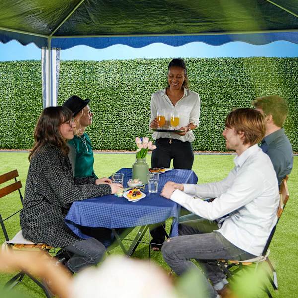 Mörkblå paviljong 3x4 m