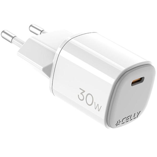 USB oplader GaN 1 x USB-C PD 30W Hvid