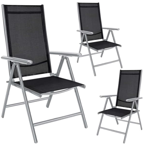 Trädgårdsstol Bern 3-delars set Silver Aluminium