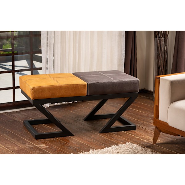 Pouffe Brda - antracit, sennep