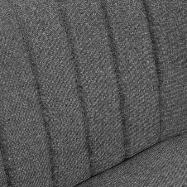 2-Sits Tygsoffa Stoppad Soffa Sittgrupp Lounge Soffa Träskum Mörkgrå 117 X 56,5 X 77 Cm