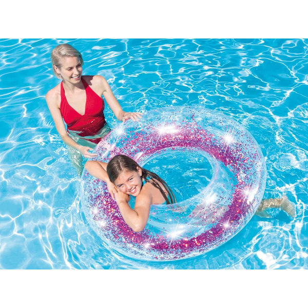 INTEX 56274 glittrig simring, rosa