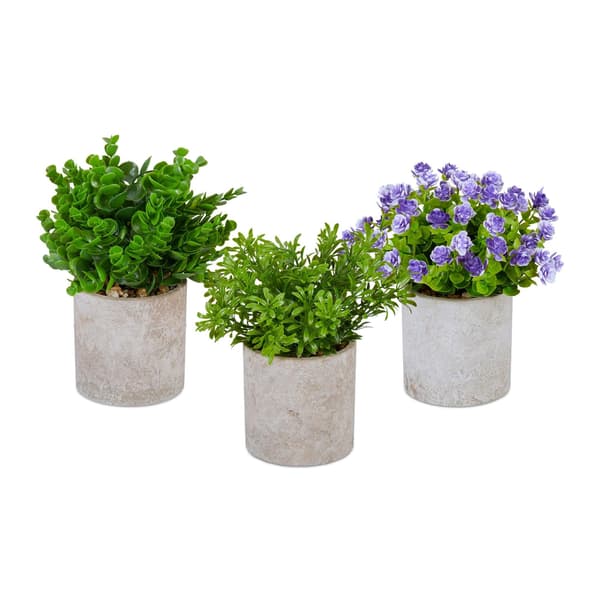Konstgjorda växter set om 3